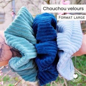 Chouchou en velours XXL bleu | Ma Choupinette création