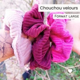 Chouchou en velours XXL rose | Ma Choupinette création