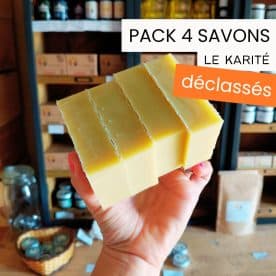 Savon Le Karité – Pack de 4 savons déclassés (moins de 100g)